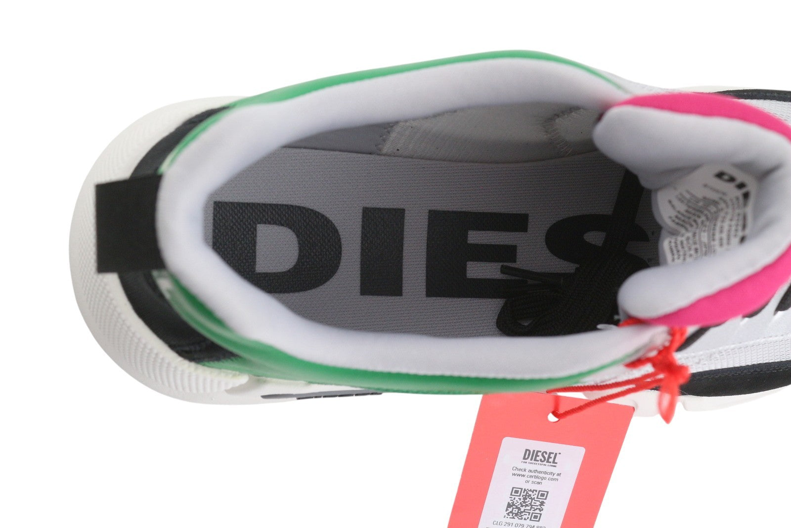 Diesel S-serena Low Men Sneakers Eu44 Grey Leather Details Almond Toe Rrp195