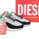 Diesel S-serena Low Men Sneakers Eu44 Grey Leather Details Almond Toe Rrp195