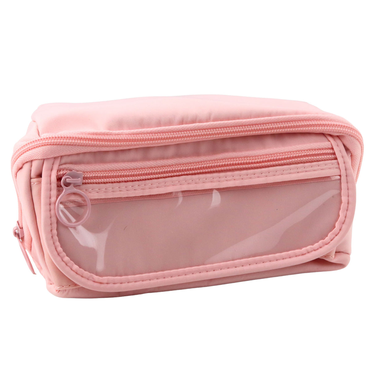 Pencil Case School Kit Expandable Roomy Pink 20x10cm