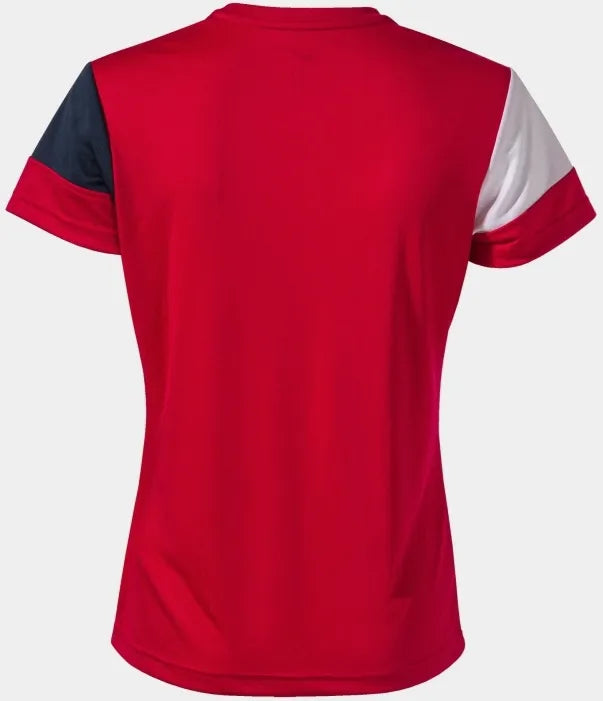 Camiseta feminina joma camiseta manga vermelho-marinho vermelho/azul xs