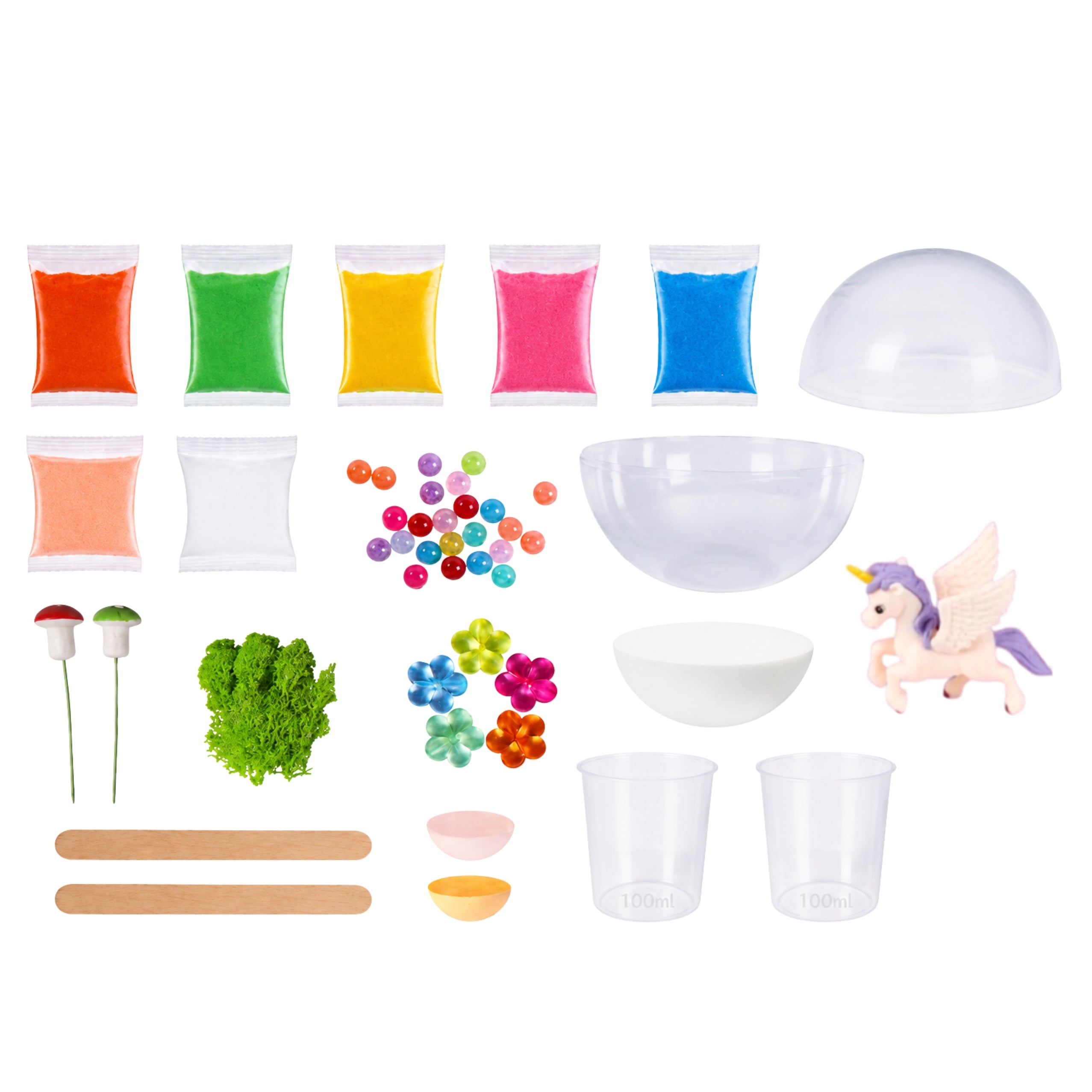 Kristallzucht-Experimentierset, Einhorn-Terrarium-DIY-Lichter