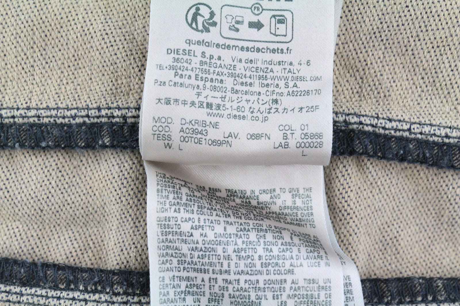 Diesel D-krib-ne Men Sweatshirtblue Garment Dyed Loose Pull On Rrp350