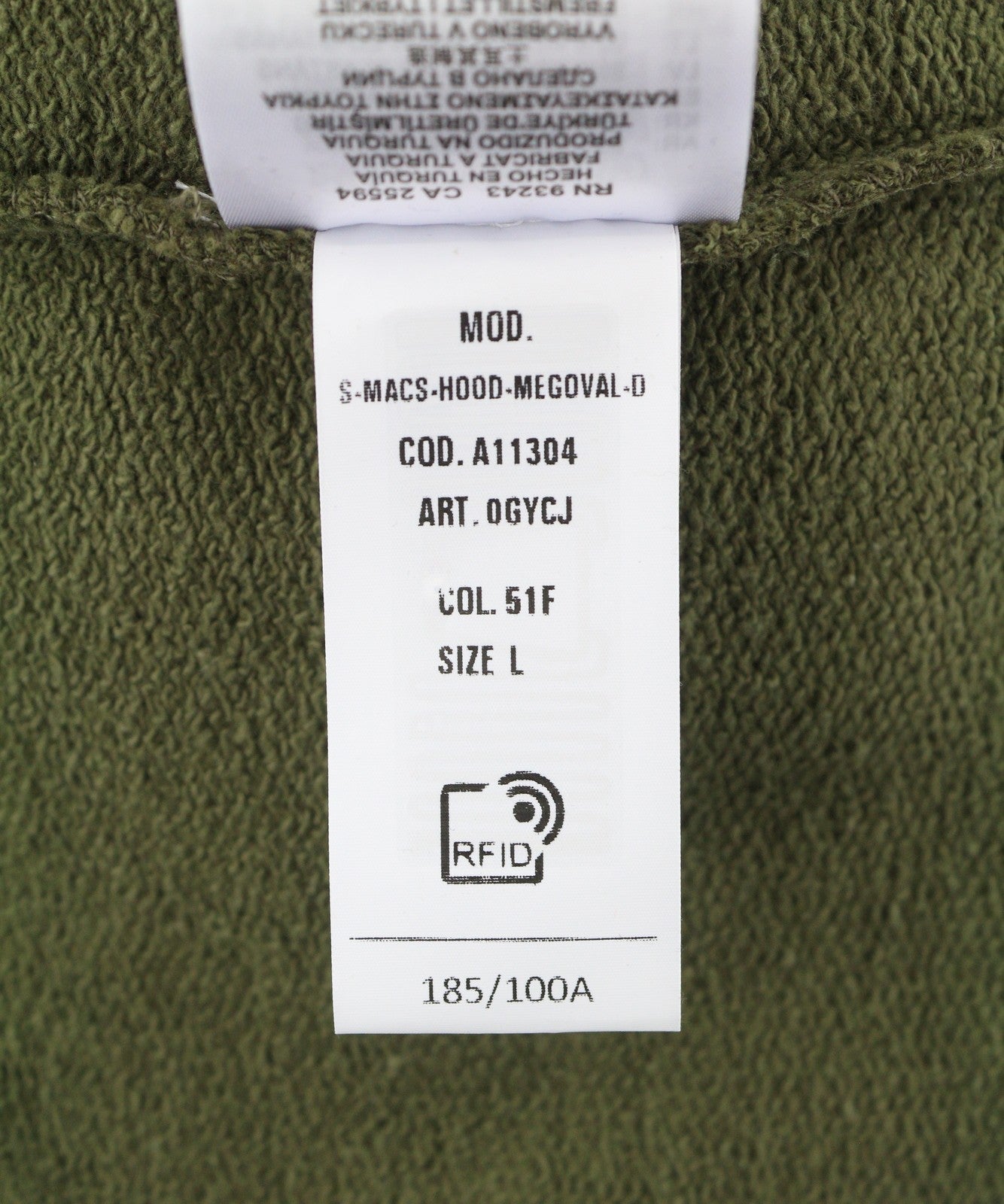 Diesel S-macs-hood-megoval-d Men Hoodiekhaki Green Kangaroo Pocket Rrp250
