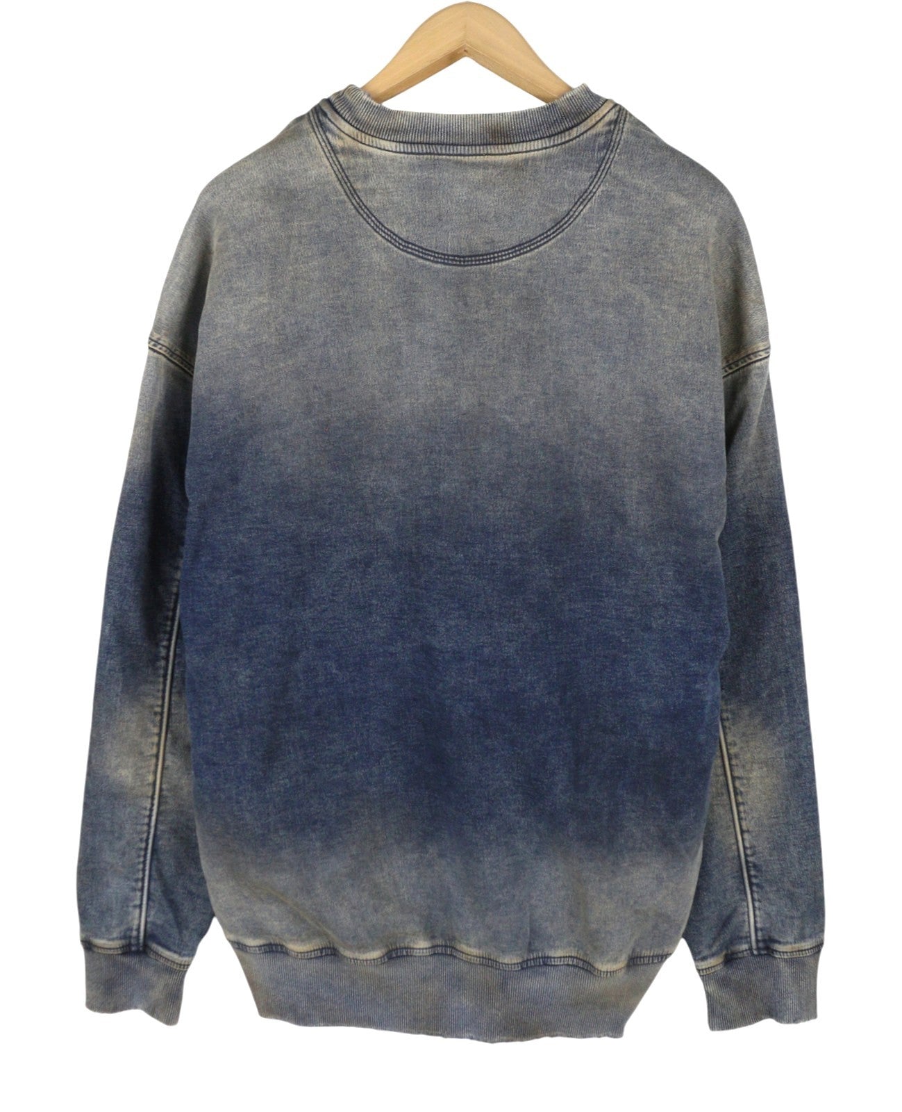 Diesel D-krib-ne Men Sweatshirtblue Garment Dyed Loose Pull On Rrp350