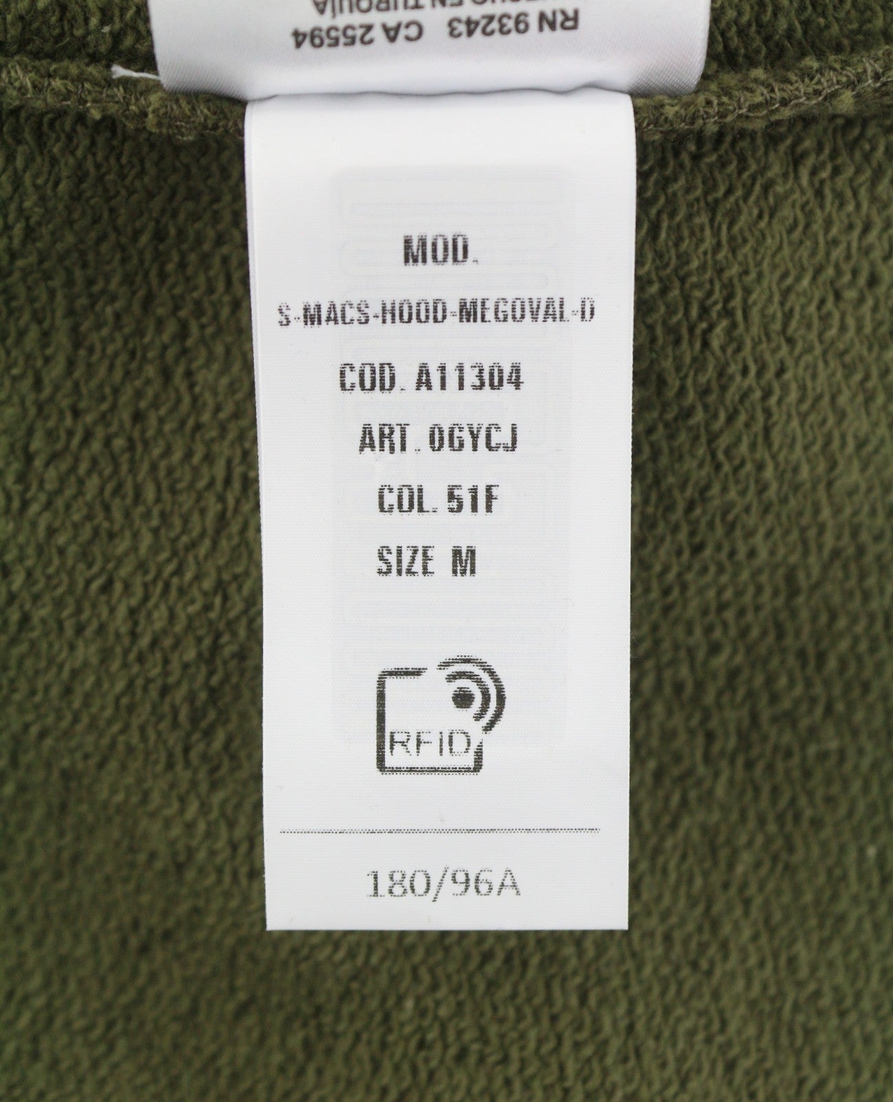 Diesel S-macs-hood-megoval-d Men Hoodiekhaki Green Kangaroo Pocket Rrp250