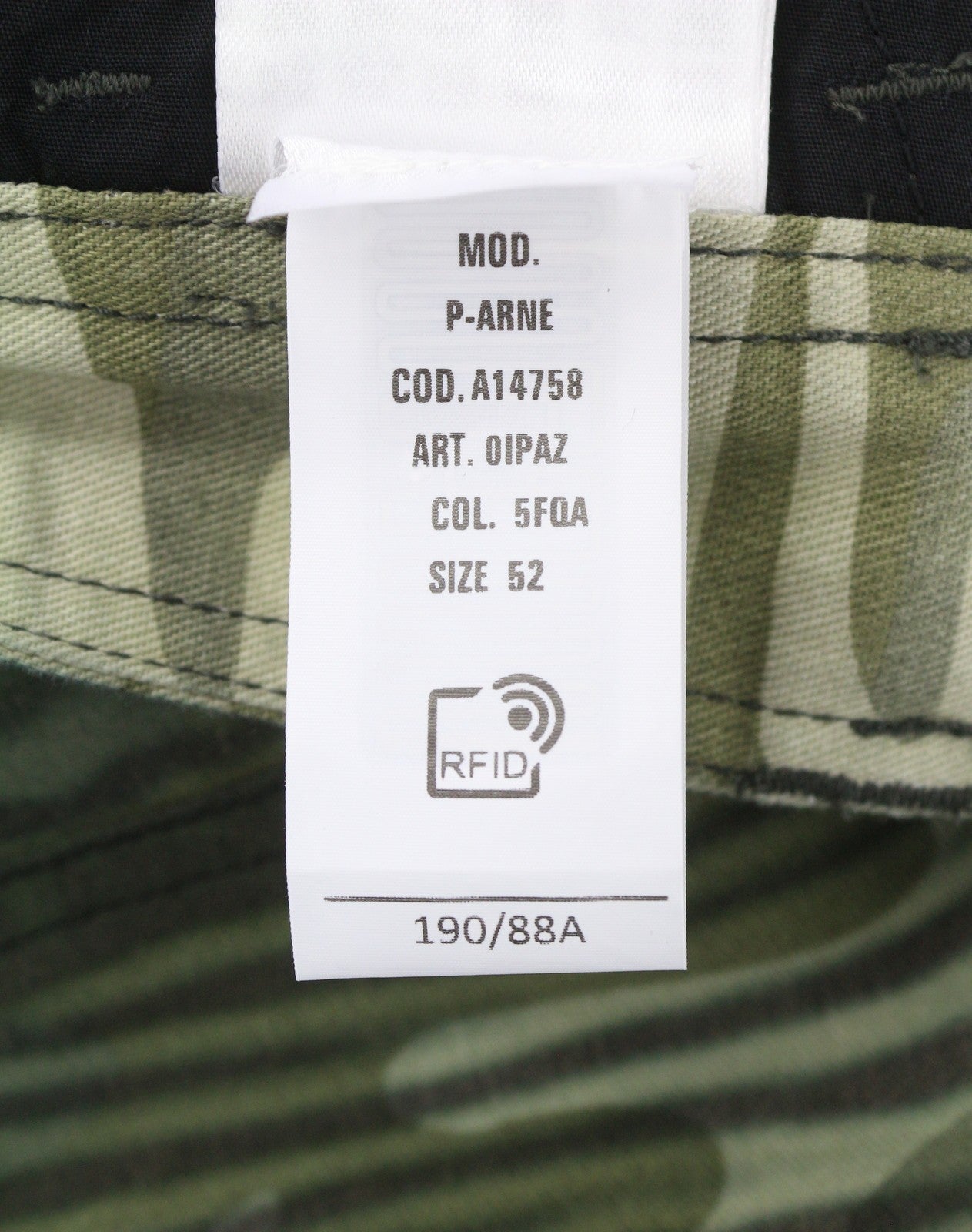 Diesel P-arne Men Trousers 52khaki Camouflage Twill Cargo Rrp375