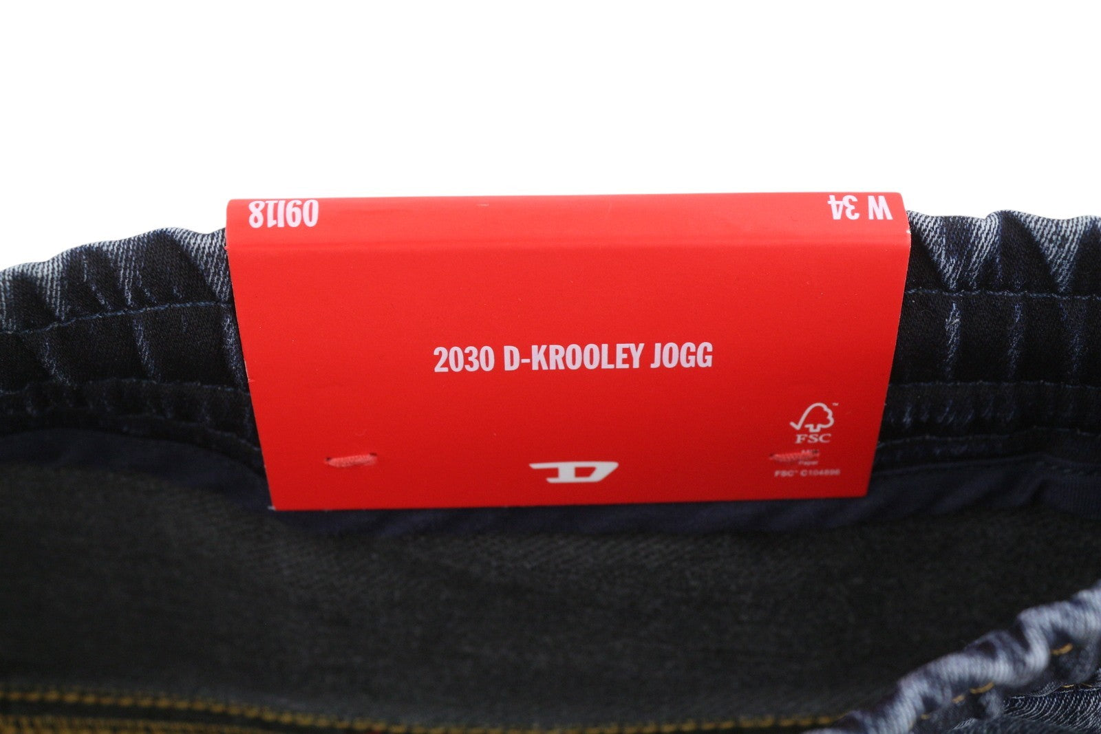 Diesel 2030 D-krooley 09i18 Jogg Men Jeansblue Faded Distress Rrp350