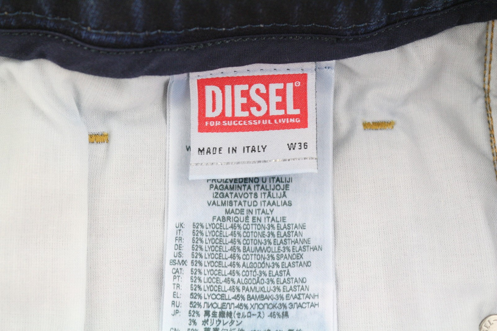 Diesel 2030 D-krooley 09i18 Jogg Men Jeansblue Faded Distress Rrp350