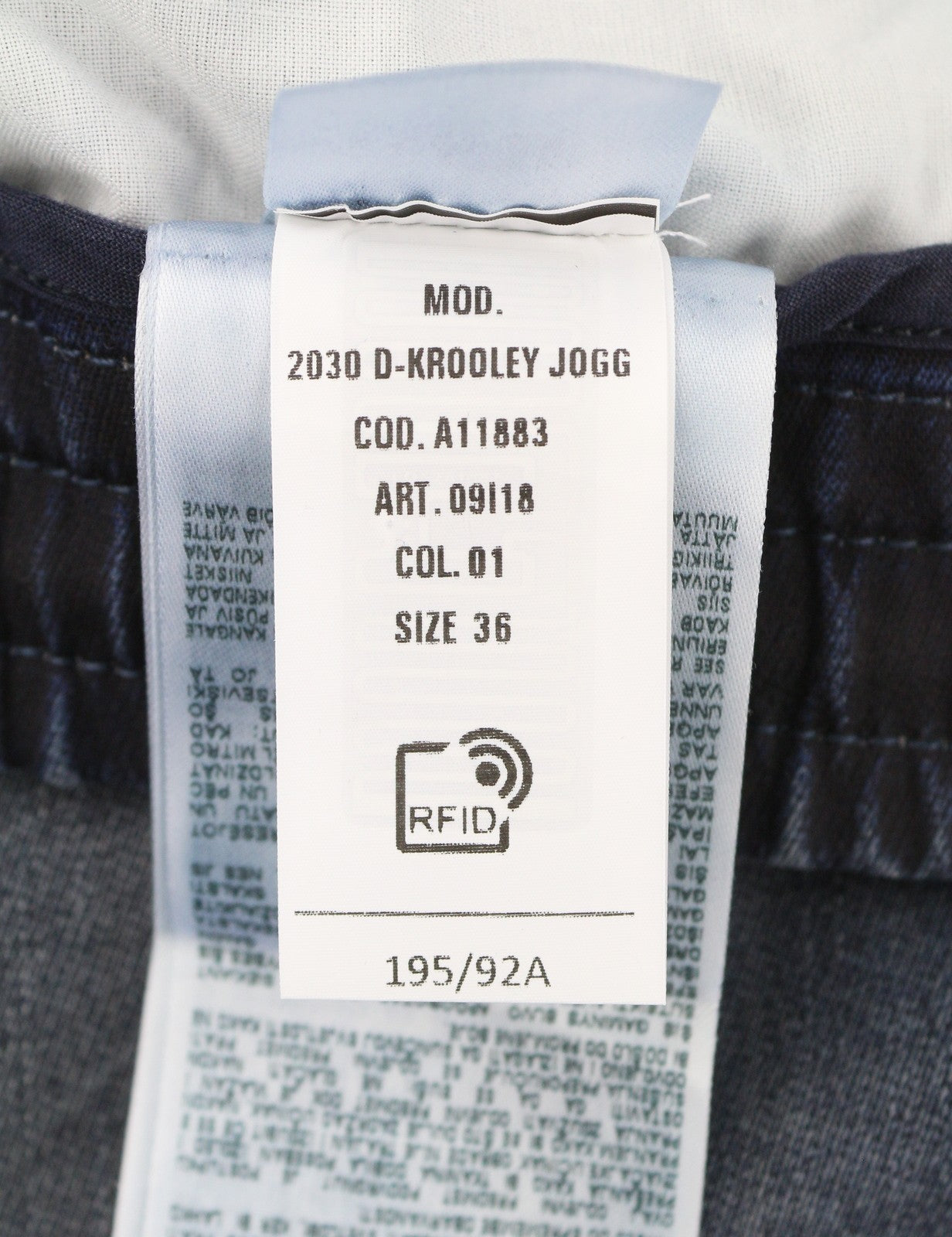 Diesel 2030 D-krooley 09i18 Jogg Men Jeansblue Faded Distress Rrp350