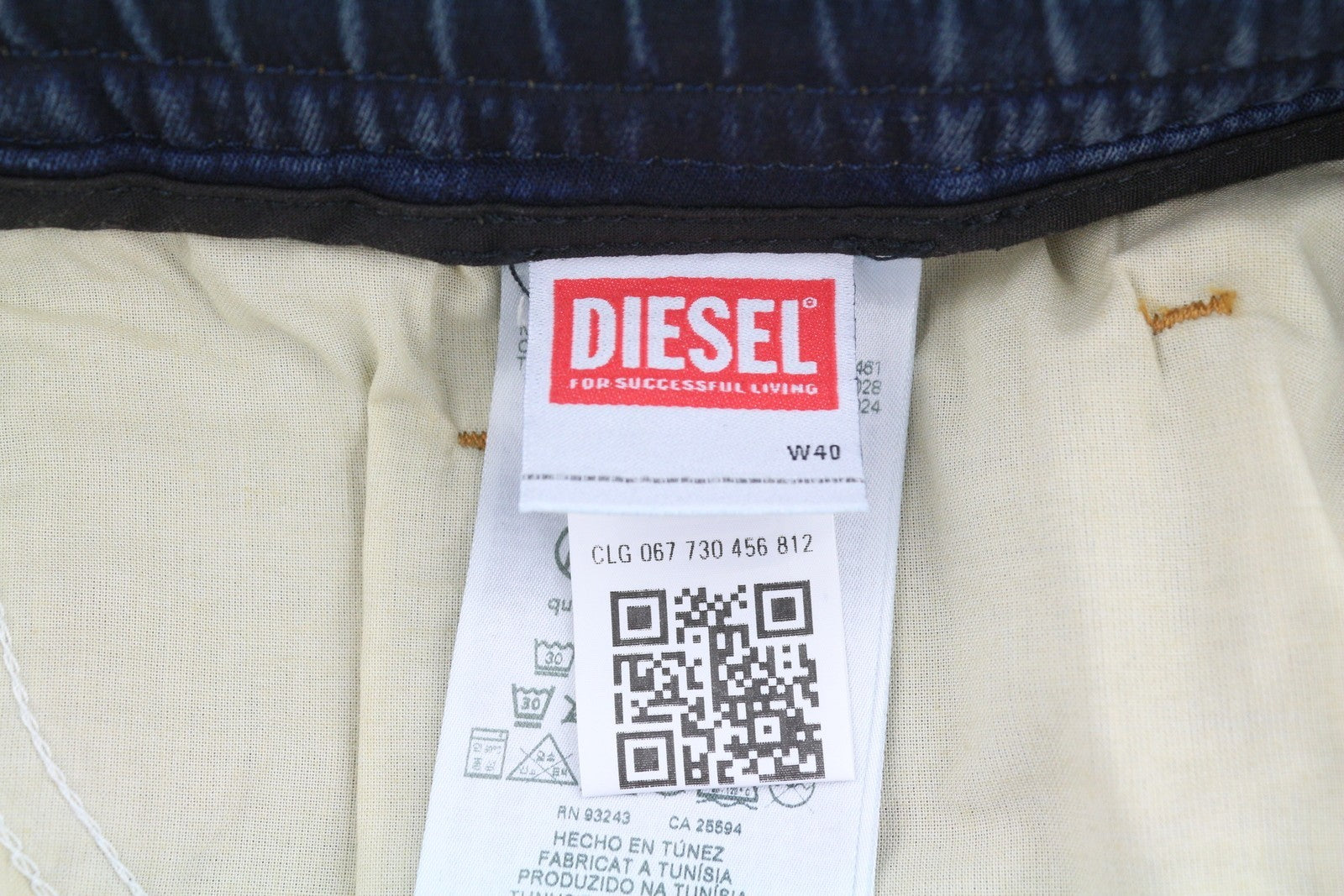 Diesel 2030 D-krooley 09j34 Jogg Men Jeansblue Faded Distress Rrp295
