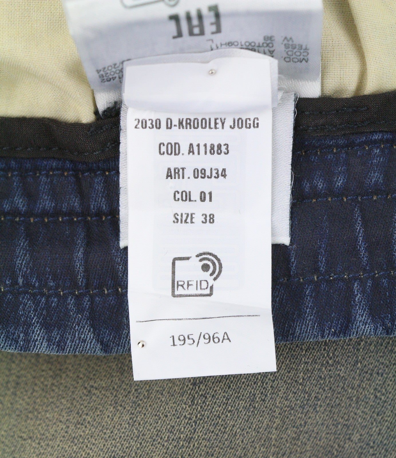 Diesel 2030 D-krooley 09j34 Jogg Men Jeansblue Faded Distress Rrp295