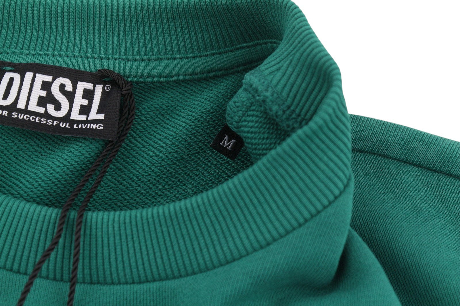 Diesel S-girk-k12 Men Sweatshirtgreen Cotton Crew Neck Pull On