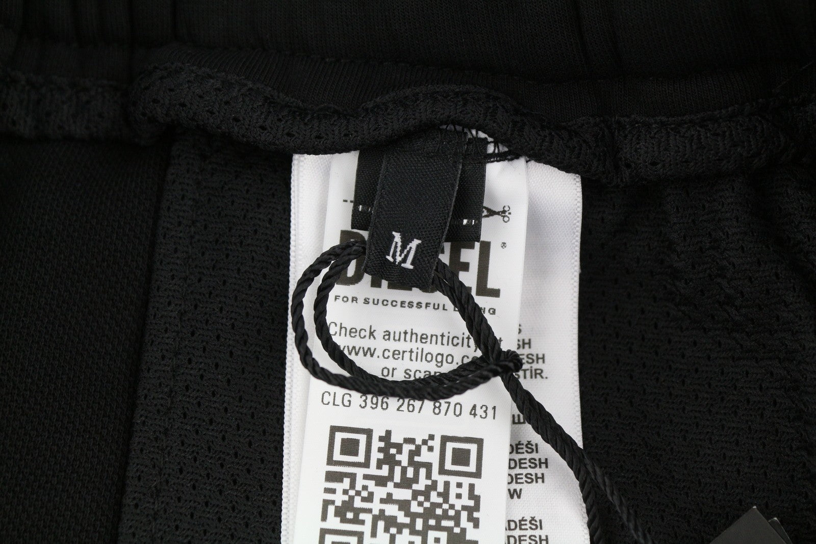 Diesel Global-out Men Trousersblack Drawstring Waist Sweatpants Rrp195