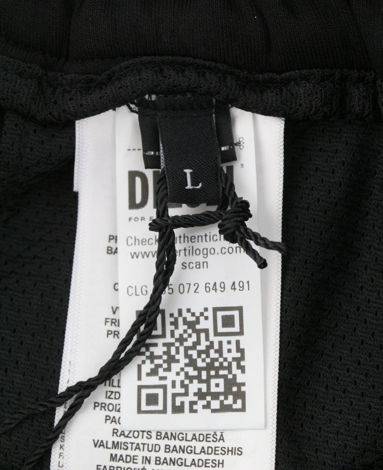 Diesel Global-out Men Trousersblack Drawstring Waist Sweatpants Rrp195