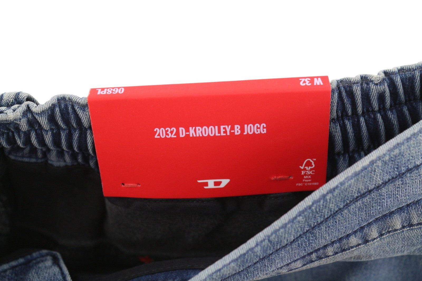 Diesel 2032 D-krooley-b 068pl Jogg Men Jeansblue Faded Distress Rrp325