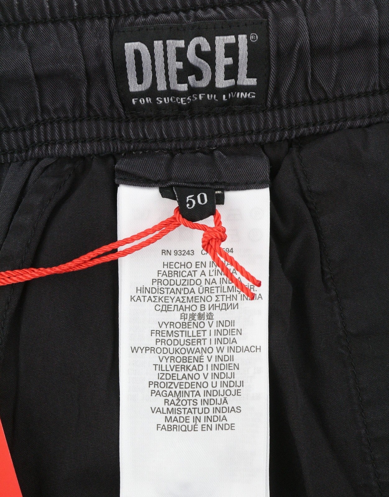 Мъжки панталон Diesel P-fergy-treat 0dmav 50grey Faded Elastic Waist Rrp175