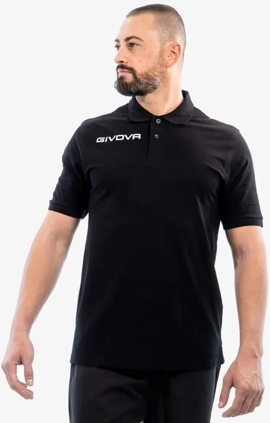Поло тениска Givova Polo Cotone Piquet Summer Black