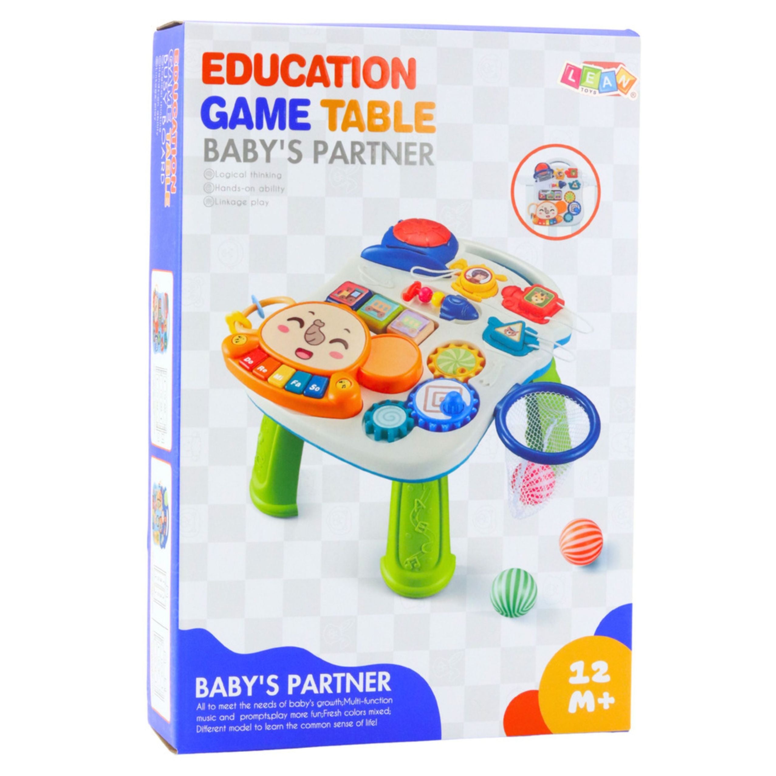 Interactive Educational Table For Toddlers Lights And Sounds Colorful 6 In 1