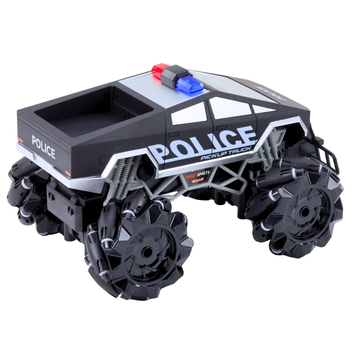 Off-road Vehicle Pick Up Truck Police Remote Controlled Rc Lights Smoke 1:16