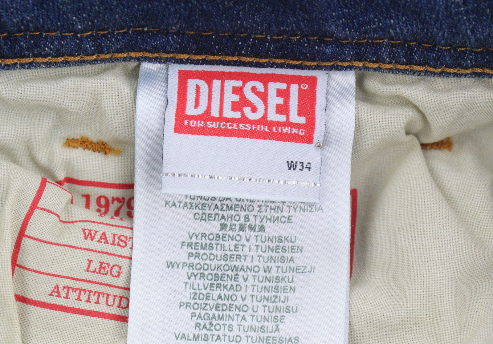 Diesel 1979 Sleenker 09h67 Men Jeansblue Faded Skinny Fit Low Rrp195