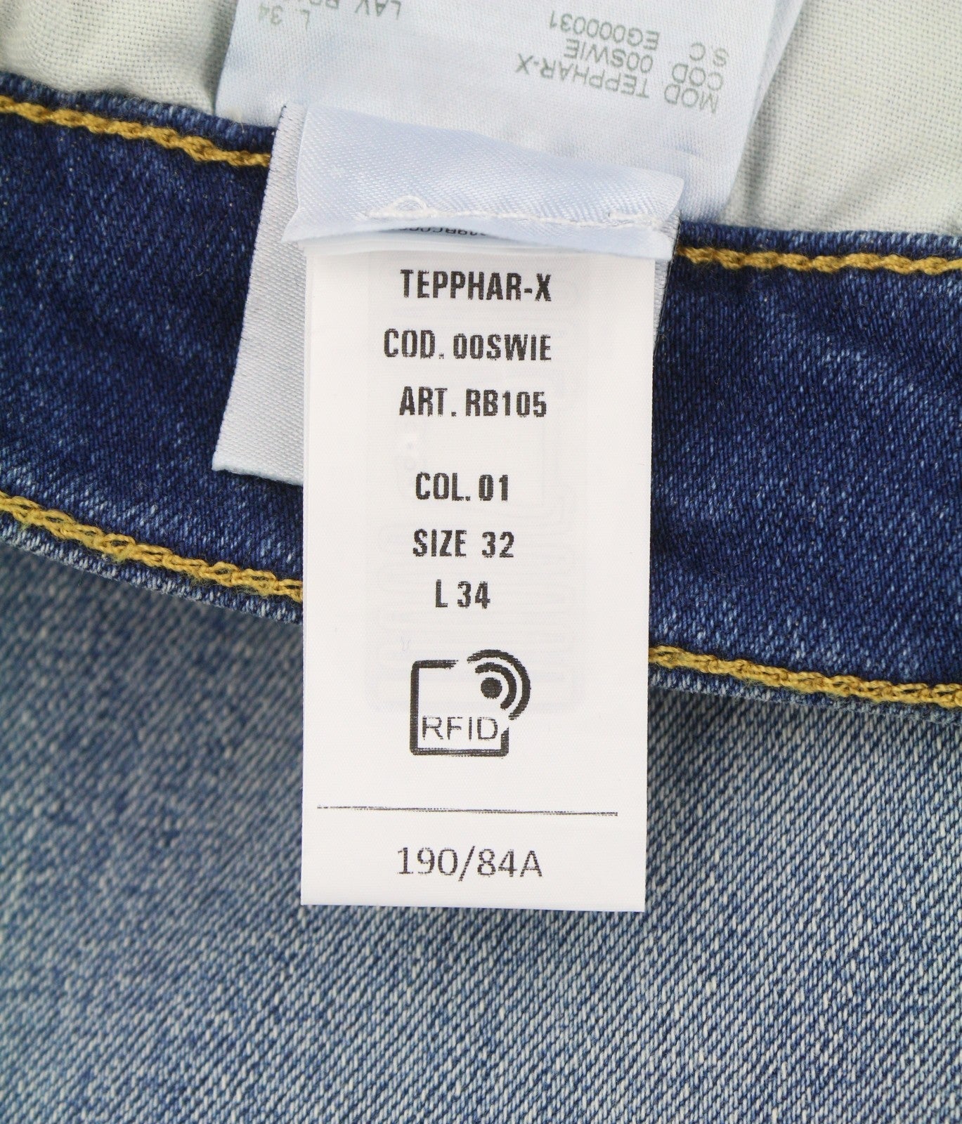 Diesel Tepphar Rb105 Men Jeansblue Whiskers Faded Slim Fit Rrp175