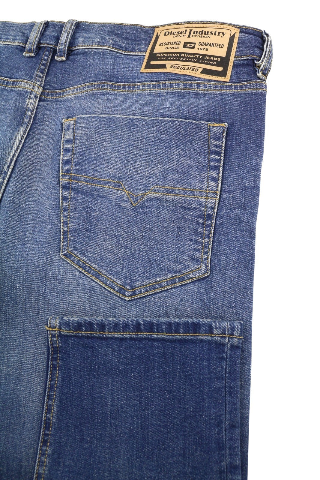 Diesel Tepphar Rb105 Men Jeansblue Whiskers Faded Slim Fit Rrp175