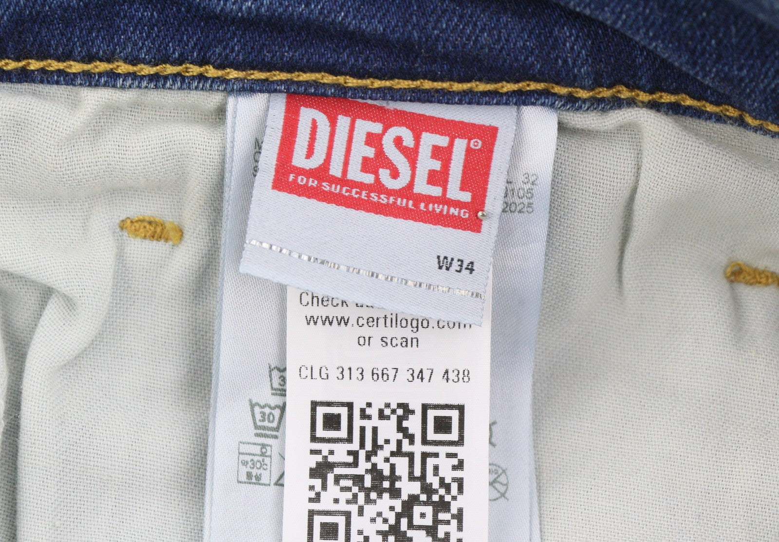 Diesel Tepphar Rb105 Men Jeansblue Whiskers Faded Slim Fit Rrp175