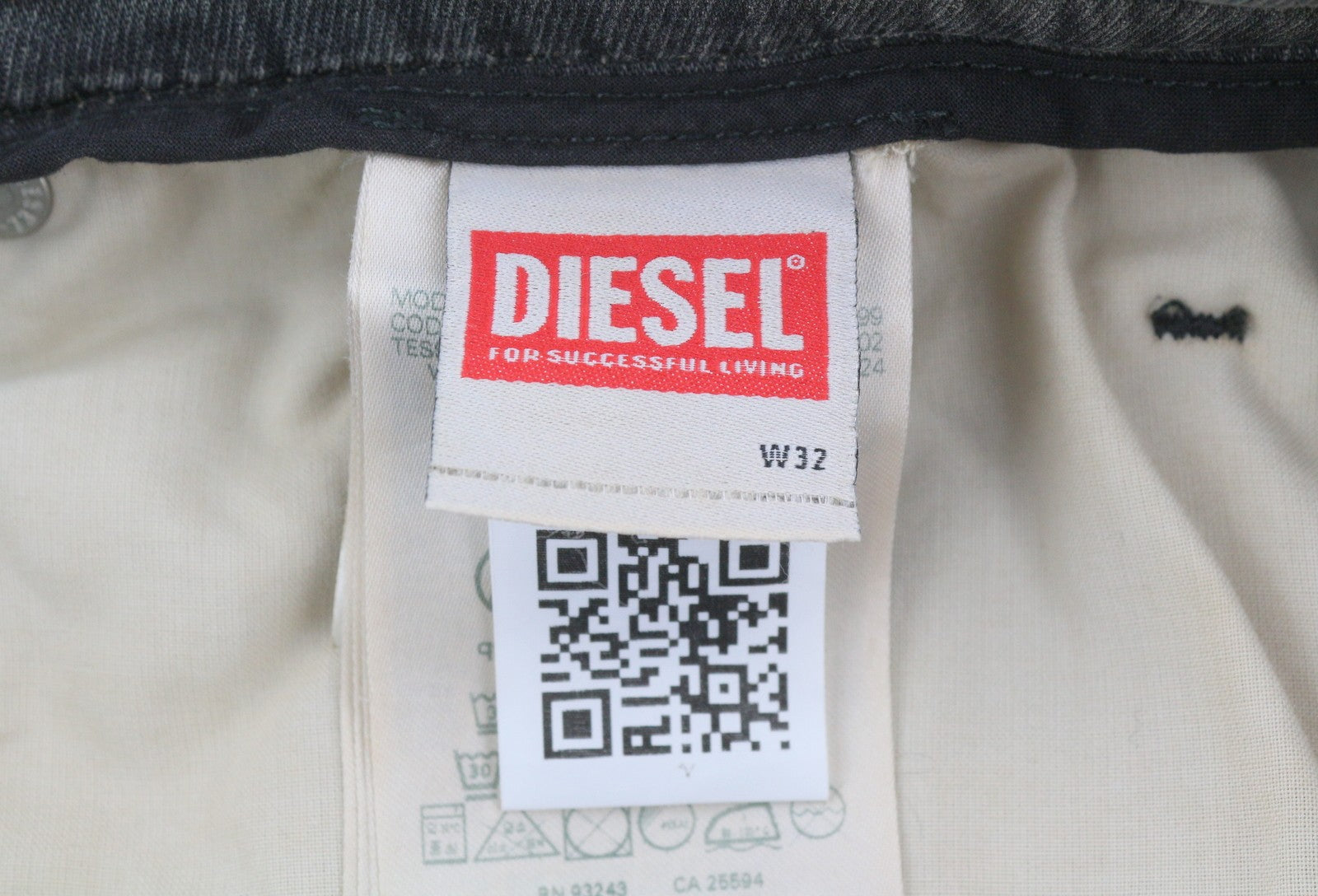 Diesel 2032 D-krooley-b Jogg 068pf Men Jeansgrey Faded Distress Rrp325