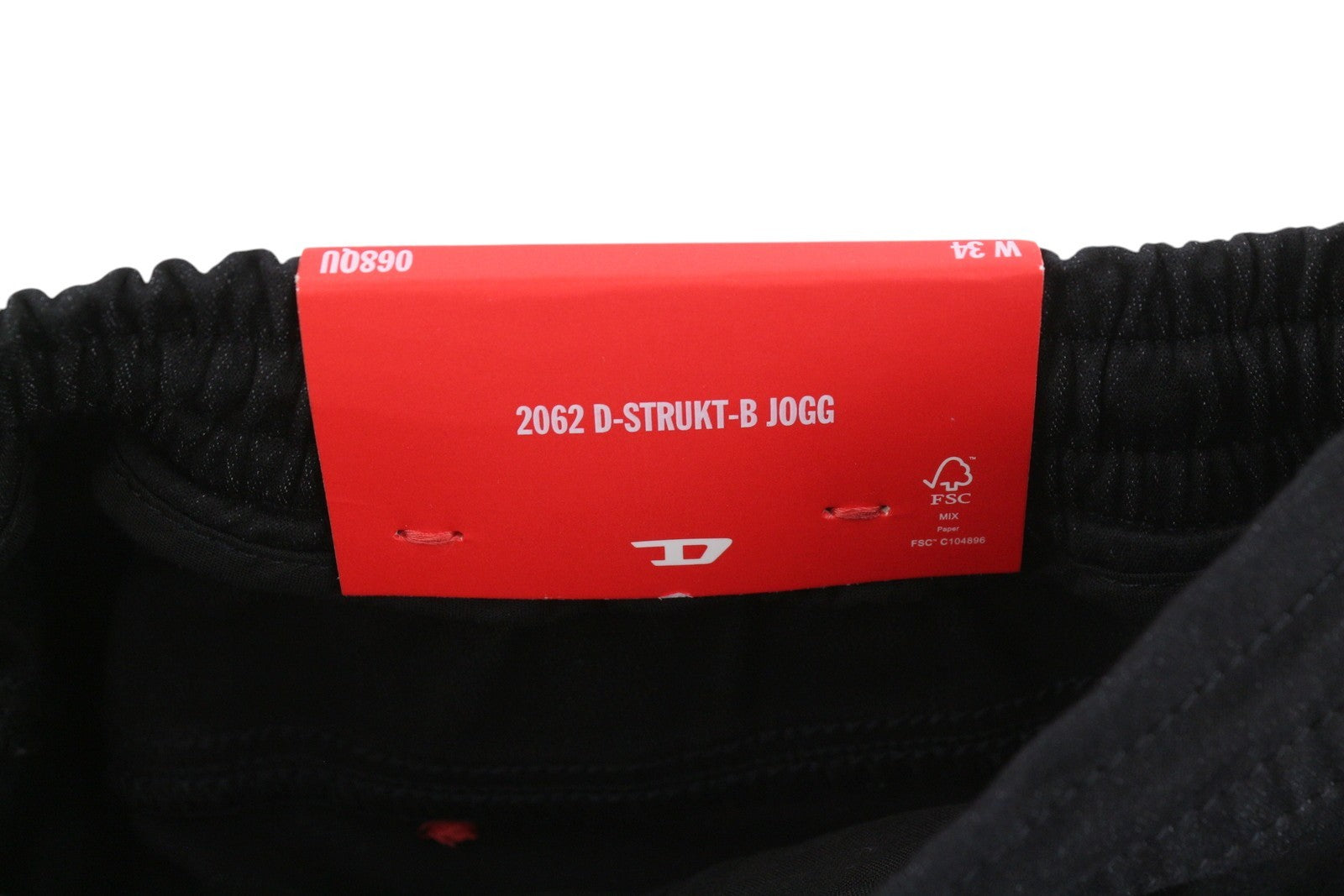 Diesel 2062 D-strukt-b Jogg 068qu Men Jeansblack Distress Rrp295
