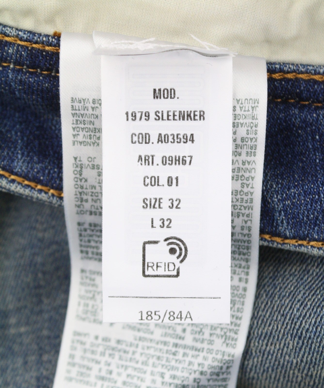 Diesel 1979 Sleenker 09h67 Men Jeansblue Faded Skinny Fit Low Rrp195
