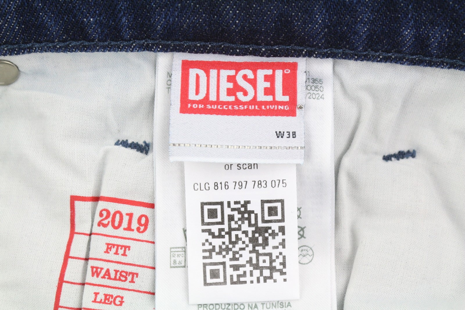 Diesel 2019 D-strukt 09j56 Men Jeansblue Whiskers Distress Slim Rrp195