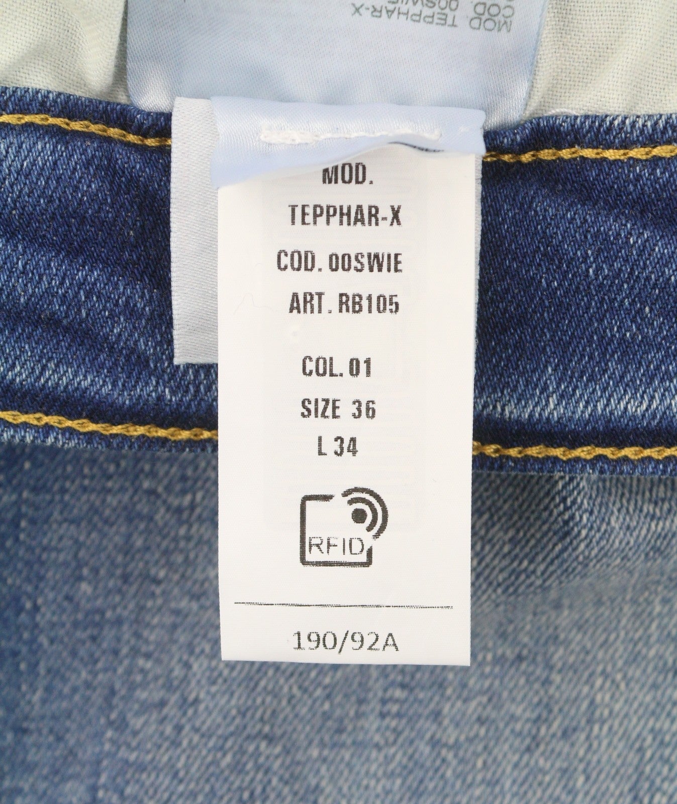 Diesel Tepphar Rb105 Men Jeansblue Whiskers Faded Slim Fit Rrp175