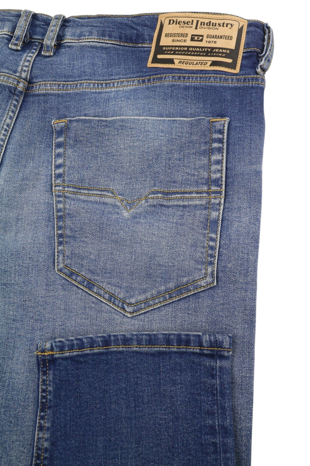 Diesel Tepphar Rb105 Men Jeansblue Whiskers Faded Slim Fit Rrp175