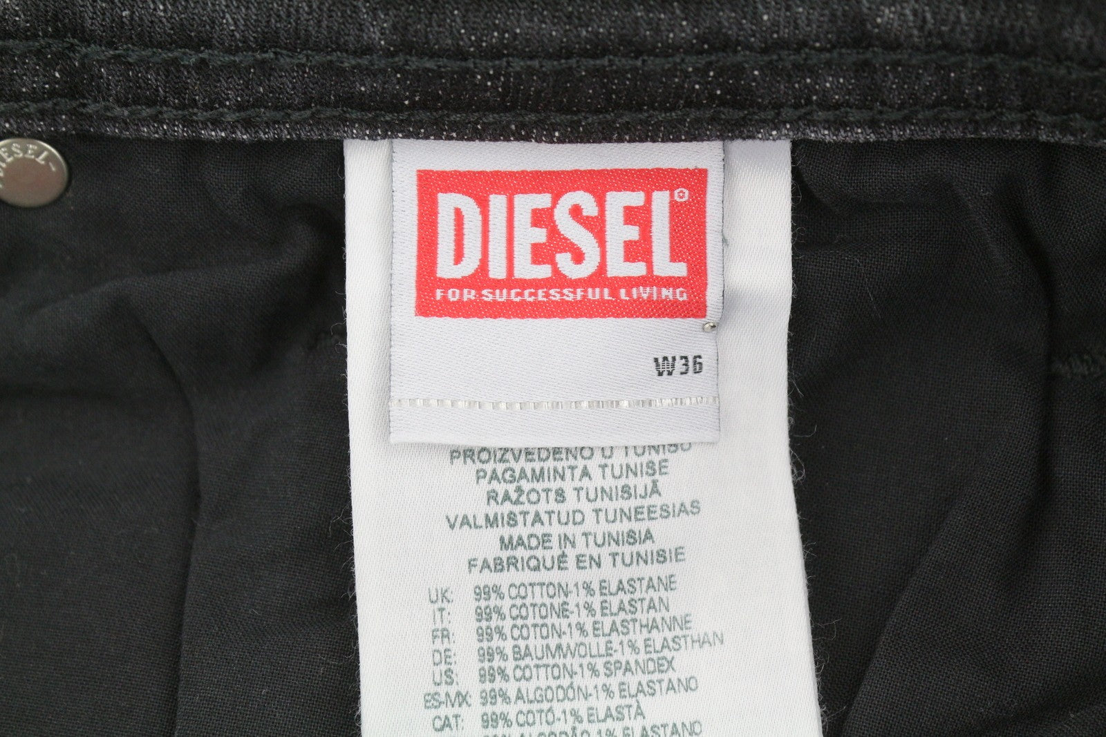 Diesel 1985 Larkee 09h29 Men Jeansblack Whiskers Faded Regular Straight