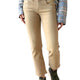 R13 Boy Straight Women Jeans 30 Khaki Stretch Faded Cropped Zip Fly