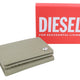 Diesel Tri-fold Coin Women Walletgrey Genuine Leather Patterned Rrp210