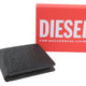 Diesel Pc Monogram Bi-fold Men Walletblack Cow Leather Logo All-over Rrp185