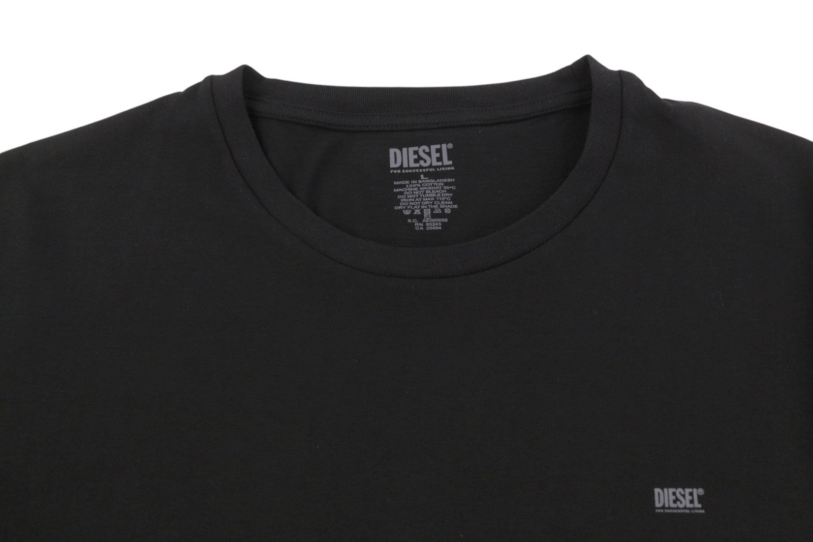 Diesel Umtee-randal-tube-twopack Men T-shirtblack Tricot Slim Short Sleeve