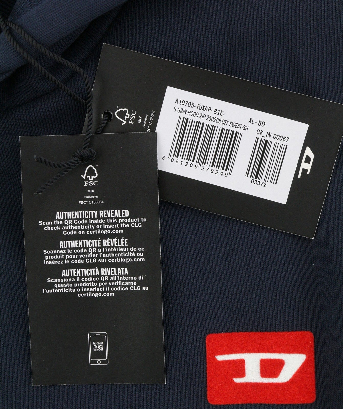 Hoodie S-ginn-hood-zip 250209 Off