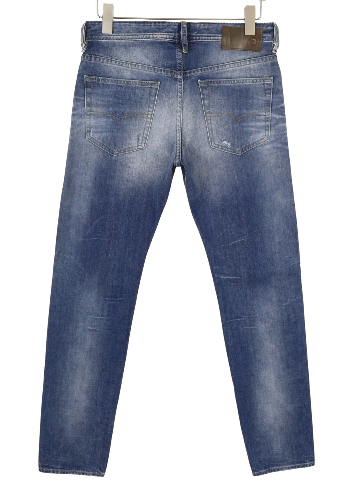 Diesel Buster 0848i Hombre Vaqueros azul Faded Distress Regular Slim Tapered
