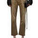 R13 Jeans da donna dritti da ragazzo 27 Pebble Stretch Cropped Beige sbiadito