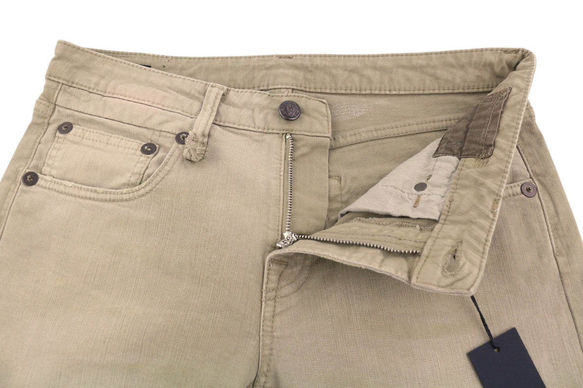 R13 Jeans da donna dritti da ragazzo 27 Pebble Stretch Cropped Beige sbiadito