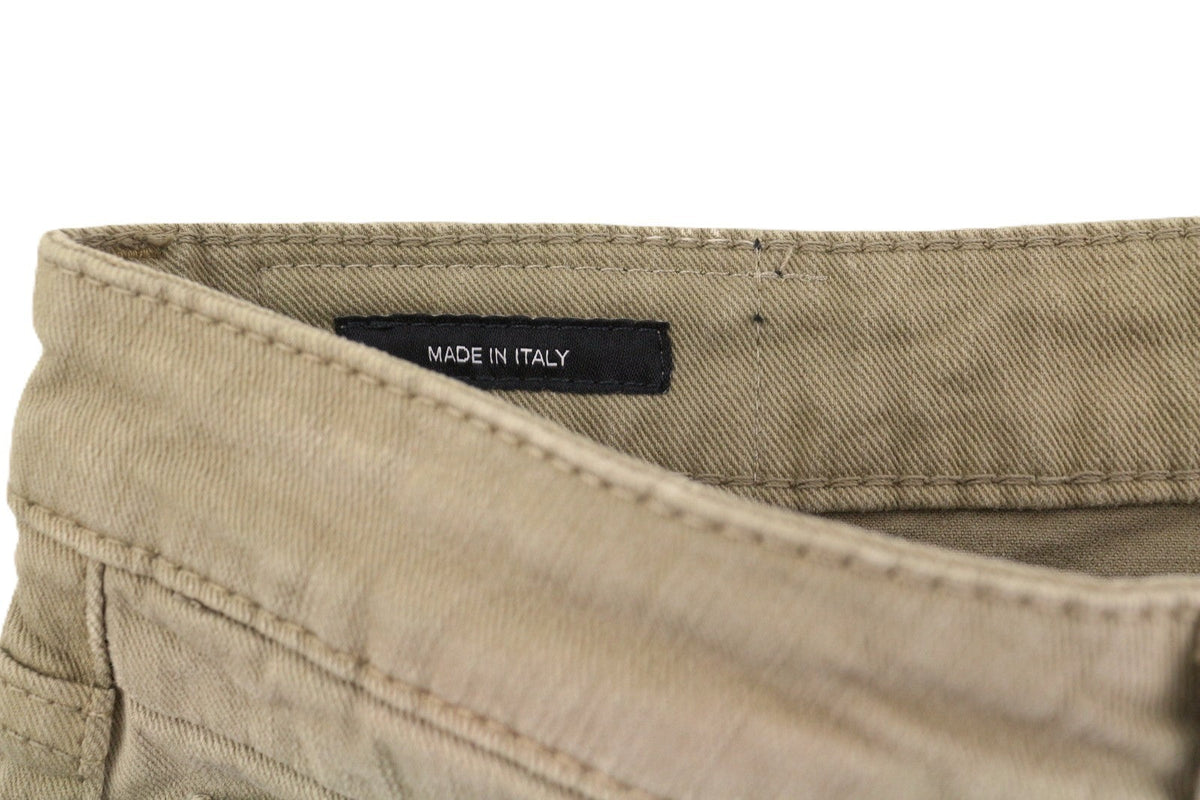 R13 Jeans da donna dritti da ragazzo 27 Pebble Stretch Cropped Beige sbiadito