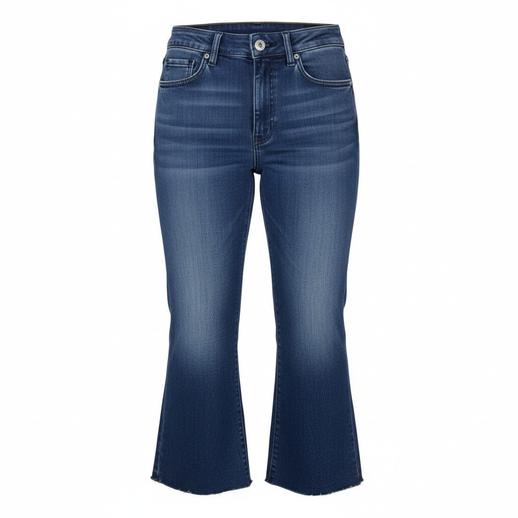 Mná Scotch & Soda Jeansblue Guairneáin Faded Distress Hems Bootcut Fit