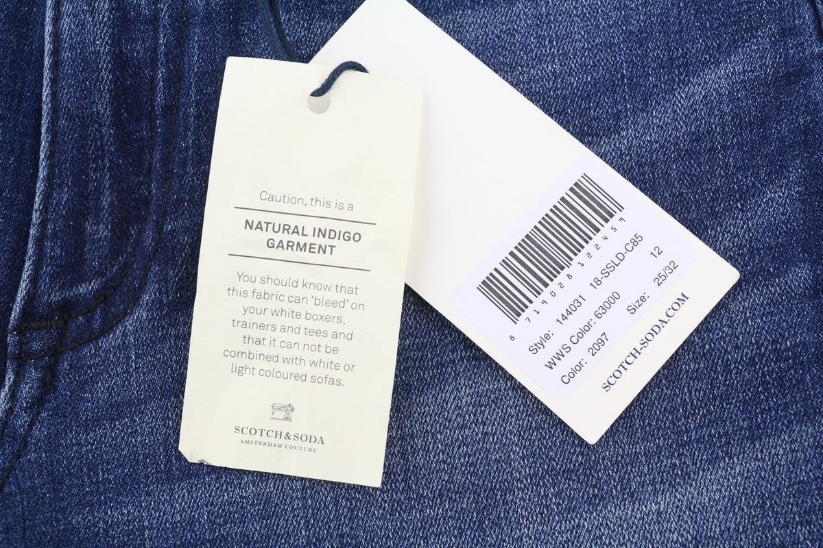 Mná Scotch & Soda Jeansblue Guairneáin Faded Distress Hems Bootcut Fit