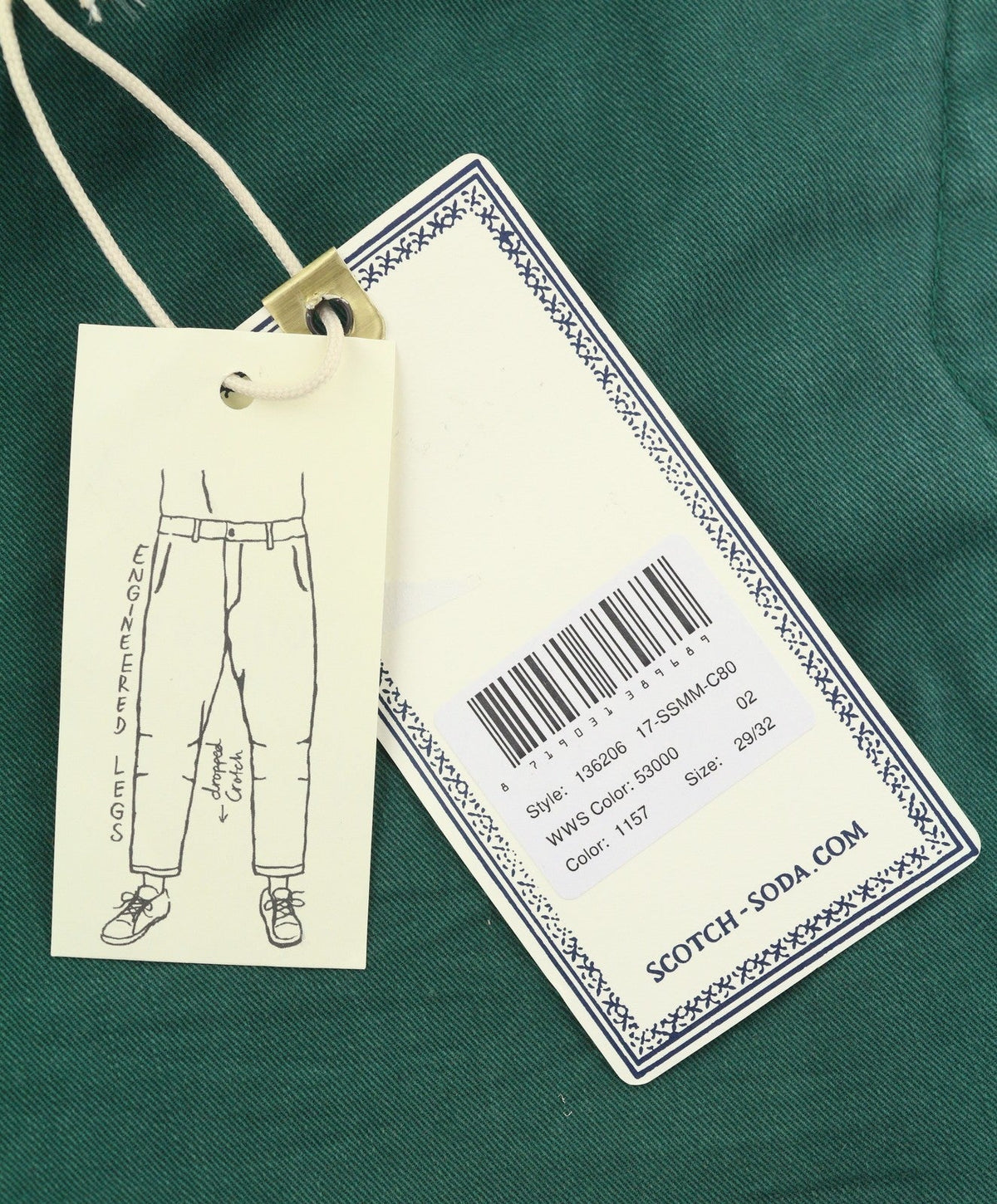 Scotch & Soda Coleby Herr Byxor Grön Relaxed Slim Fit Chino
