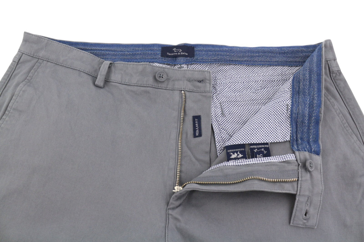 Pánské kalhoty Harmont & Blaine 54grey Regular Fit Turn-up Chino