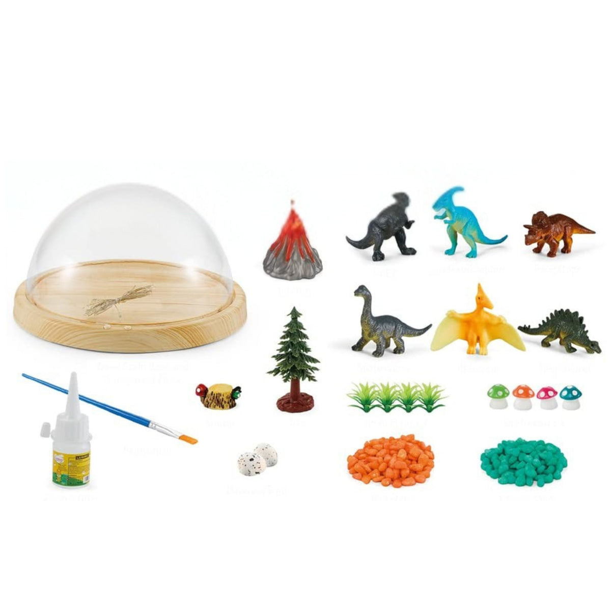 Diy Dinosaur Terrarium Creative Kit With Dome Night Light
