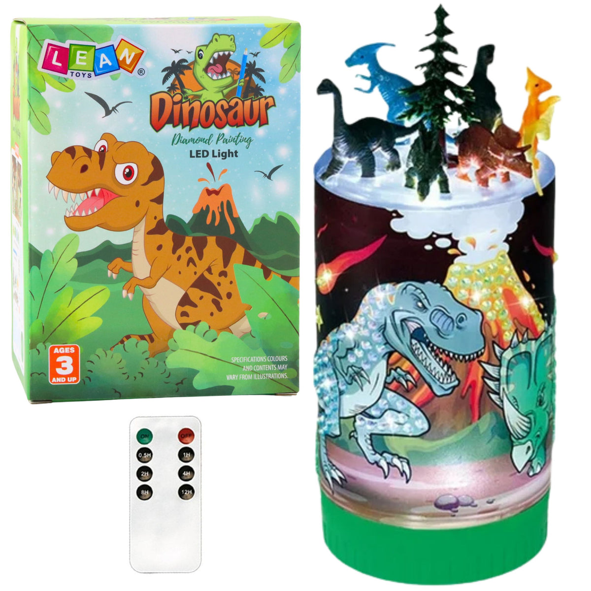 Diy Dinosaurs In A Jar Creative Kit Night Light Remote Control