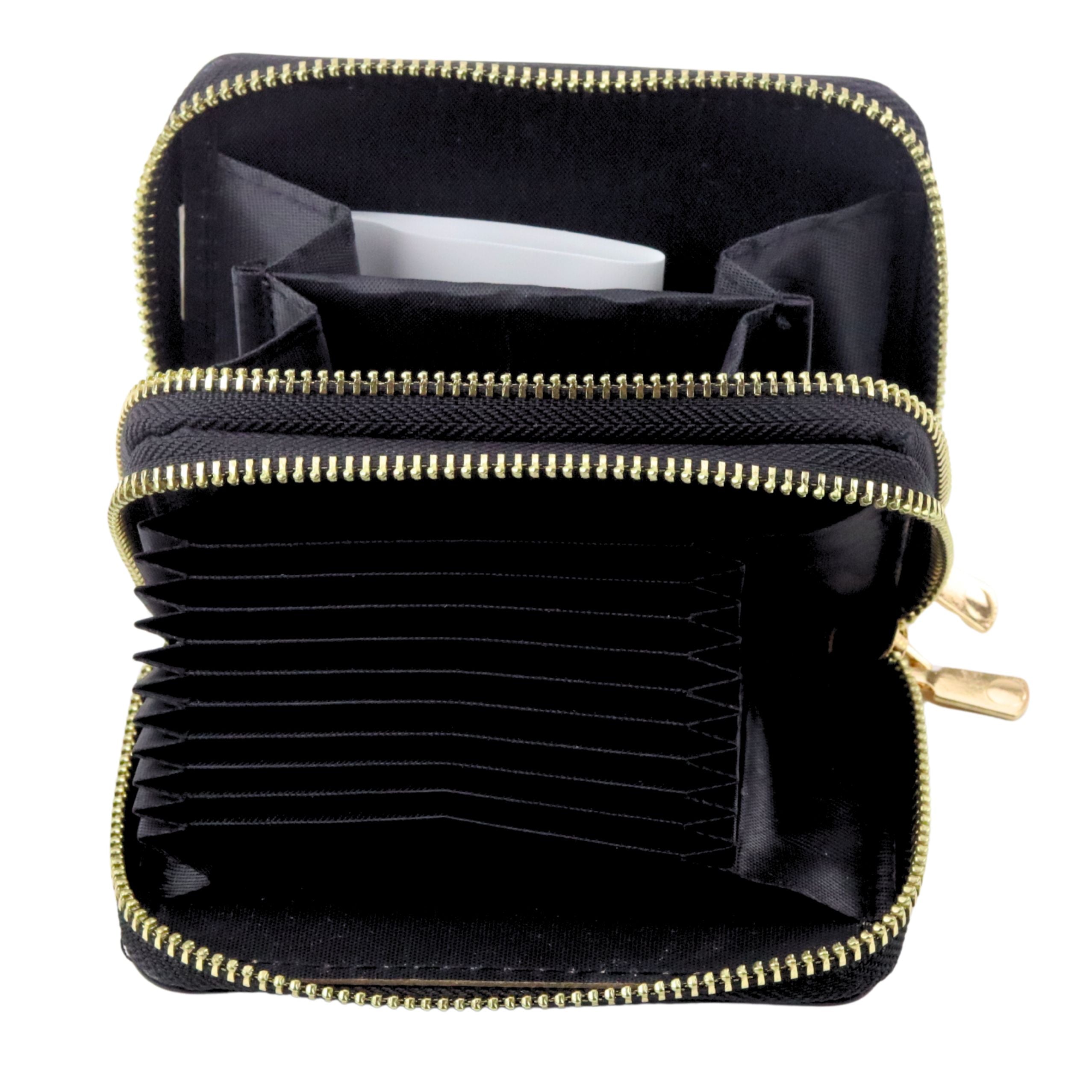 Two-compartment Wallet With Card Compartments Kapybara Black 12.5 X 8.5cm